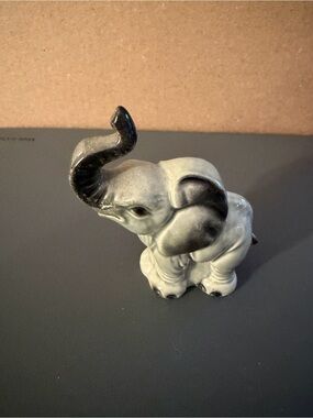 Goebel Germany Ceramic Gray Elephant Figurine - Decorative Home Art
